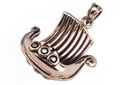 Anhänger SKIDUR aus Bronze – Großes Wikingerschiff Drachenboot Amulett 3,2 cm