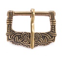 Wikinger Gürtelschnalle „Snorri“ aus Bronze – Keltisch-nordisches Knotenornament 4,4 cm