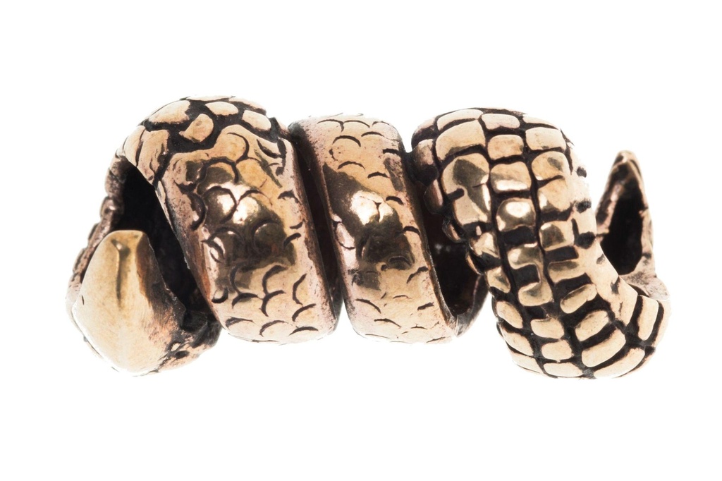 Wikinger Bartperle Drachenkralle aus Bronze – Haarperle für Bart & Zöpfe 2,4 cm