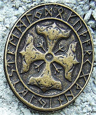 Thors Kreuz, altmessingfarbener Beschlag