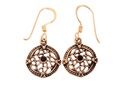 CANA Ohrringe aus Bronze – Wikinger Ohrhänger mit Spiralsymbol 3,3 cm