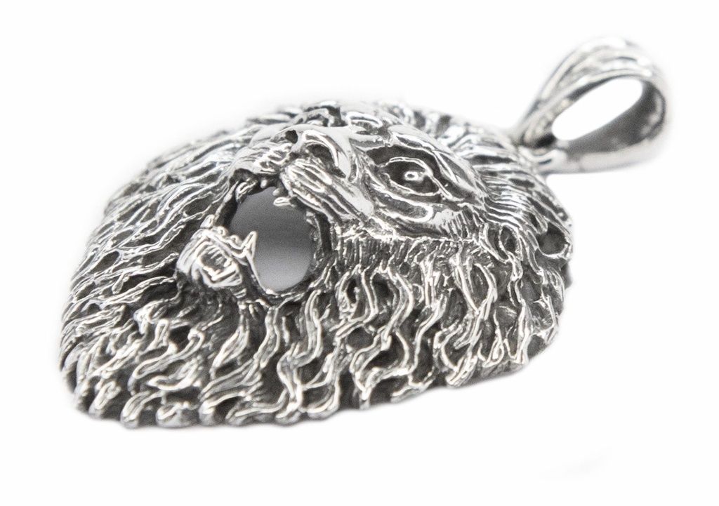 Löwen-Anhänger LION aus 925er Silber – Symbol für Mut und Stärke (3,6 cm)
