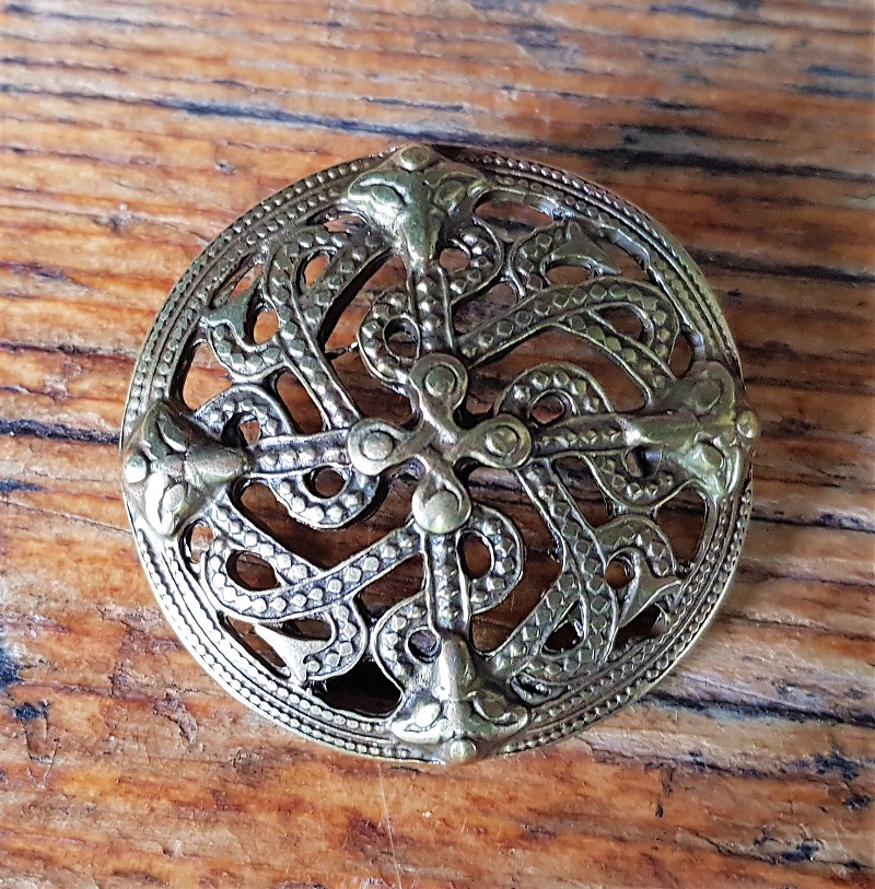 keltische Schlangen, Beschlag messingfarben