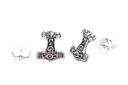 Ohrstecker Torsas Thorshammer aus 925 Silber – Kleiner Mjölnir Ohrschmuck 9 mm