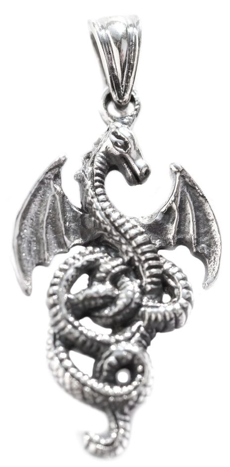 [ad31] Kleiner Drachen-Anhänger SERPY aus 925er Silber – Symbol für Magie und Schutz (3 cm)