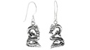 ASIA NIGHT DRAGONS Ohrringe aus Silber – Drachen Ohrhänger 1,9 cm