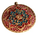 Amulett Anhänger "Aileen – Zauber des Lichts" aus Bronze – Mystischer Schmuck mit Emaille 4,3 cm