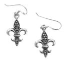 FLEUR DE LIS Ohrringe aus Silber – Mittelalterlicher Ohrschmuck mit Lilienmotiv 3,4 cm