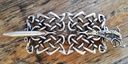 Haarspange „Keltischer Herzknoten“ Silber – ZAMAK-Haarschmuck mit Drachennadel für LARP & Mittelaltergewandung