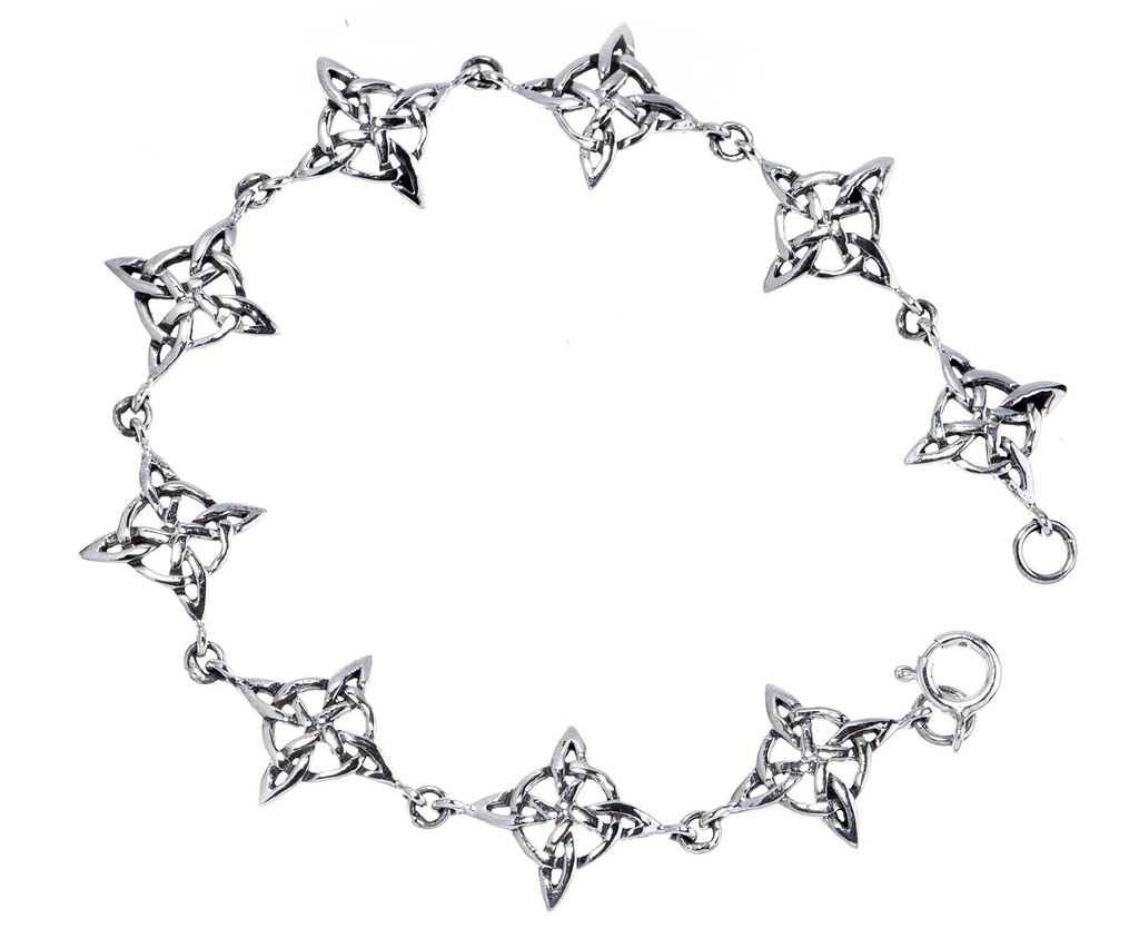 [ark14] Keltische Damen Armkette DANA aus 925er Silber – 18,5 cm mit keltischen Knoten