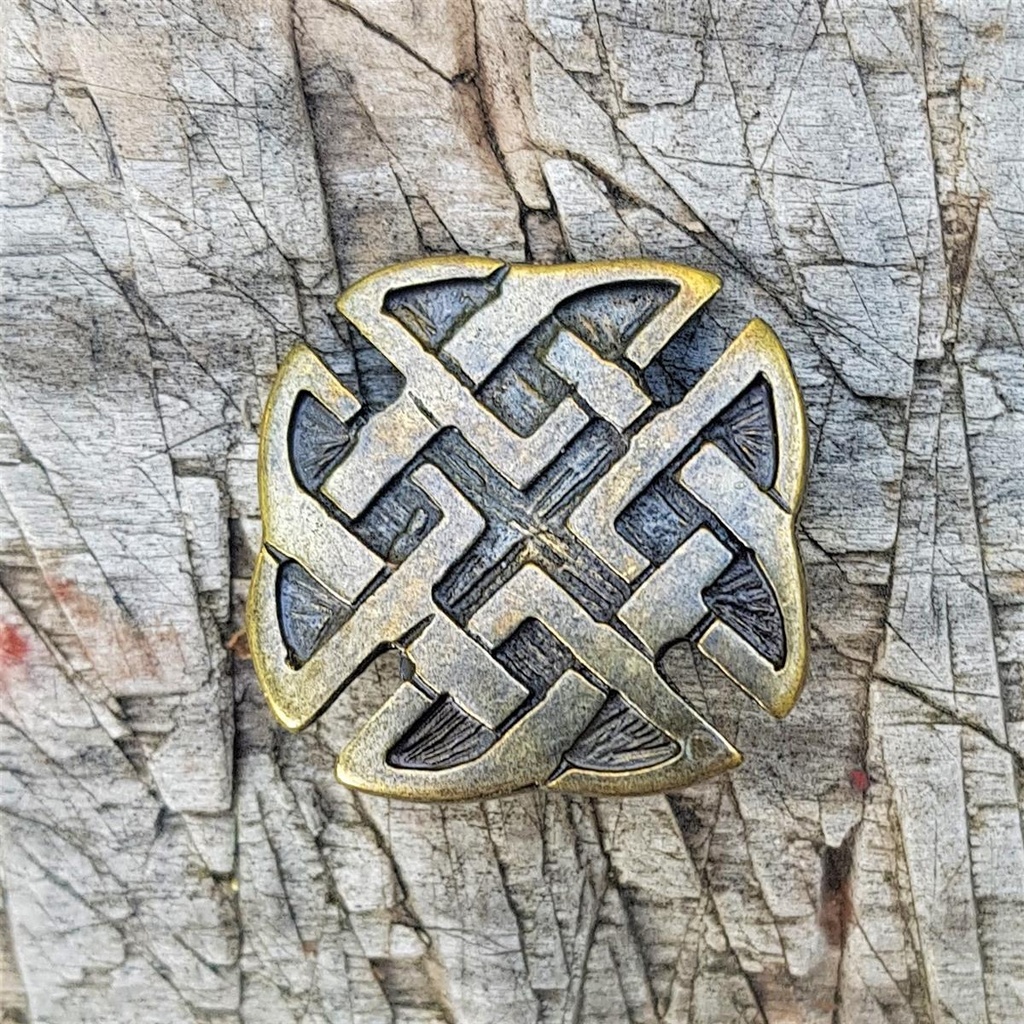 keltisches Kreuz, Beschlag alt-messingfarben 2,5cm