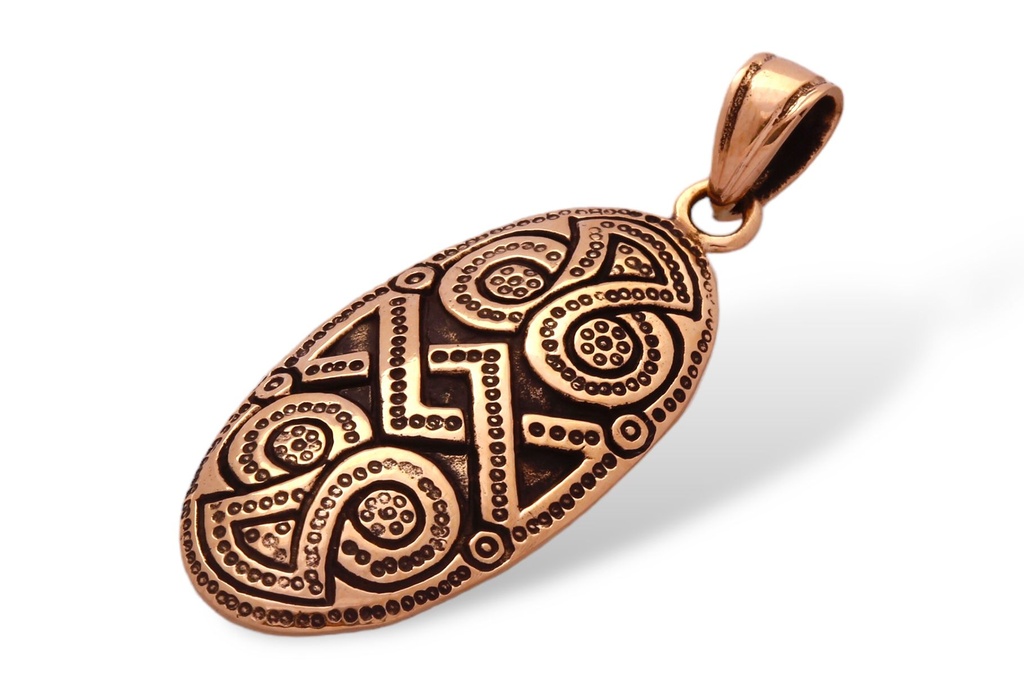 Anhänger DAGAZ aus Bronze – Wikinger Schutzrune Amulett 4,4 cm