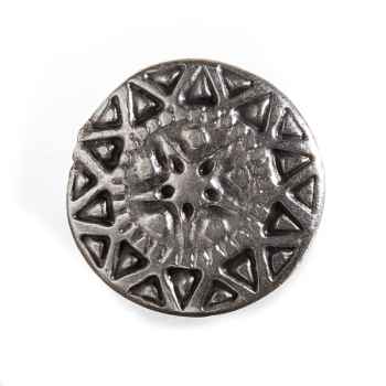 Wikinger Knopf Nordstern silberfarben – 15 mm Zierknopf für Tunika, Hemd & LARP-Gewand