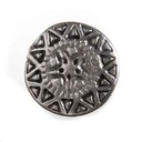 Wikinger Knopf Nordstern silberfarben – 15 mm Zierknopf für Tunika, Hemd & LARP-Gewand