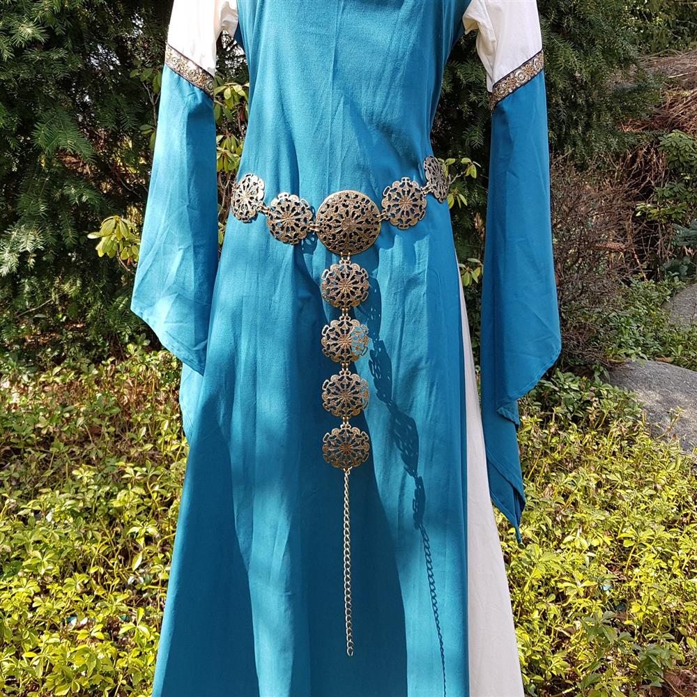 Kettengürtel Y-Gürtel Y-Uta messingfarben Ypsilongürtel Accessoire für Larp, Mittelalter und Alltag
