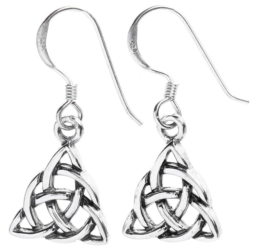 Ohrhänger Nuada Celtic Triskel aus 925 Silber – Keltische Triskele Ohrschmuck 1,5 cm