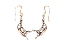 TIRA Ohrringe aus Bronze mit Perlmutt – Elbenschmuck Ohrhänger 4,5 cm