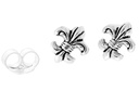 Mittelalter Ohrstecker „Fleur de Lys – Schwertlilie“ aus 925er Silber – Lilienstecker 7 mm