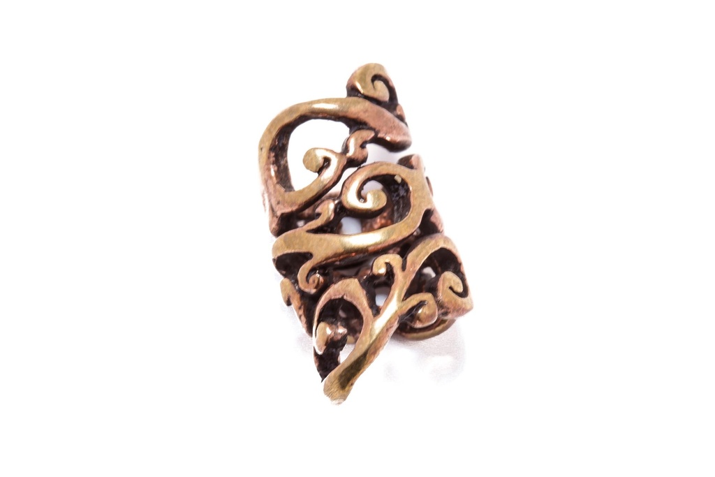 Haarperle Bartperle 'Clara' Bronze Haarschmuck Spirale des Lebens Schmuck