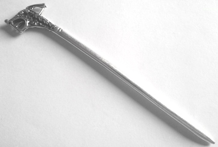 [A-669-1] Wikinger Drachennadel Haithabu silberfarben – ZAMAK-Gewandverschluss für Reenactment & LARP