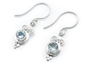 Ohrhänger 'Spirals - Topaz' Silber 925 -  Schmuck für Mittelalter, Reenactment und Larp