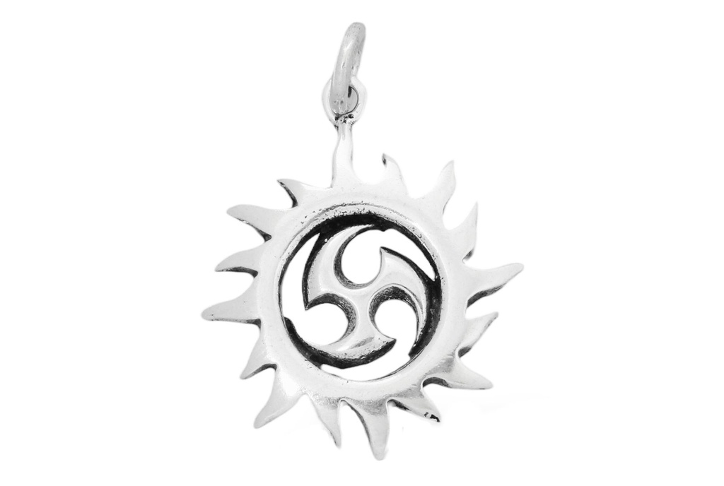[ac42] Schmuck Anhänger Sulis 3,8 cm – Silber 925 – Keltisches Triskele-Amulett für Schutz & Energie