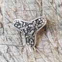 Kleeblatt-Fibel klein silberfarben – Mittelalterliche ZAMAK-Gewandschließe für LARP & Reenactment