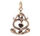 Bronze Amulett ADONIA mit Schlangen & Onyx – Mystisches Mini-Amulett 2,6 cm