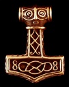Thorshammer Anhänger MJÖLNAR aus Bronze – Wikinger Mjölnir Amulett 3 cm