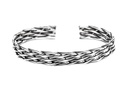 NORDGARD Armreif aus Silber – Wikinger Flechtarmband Ø 5,8 cm im Runenstil
