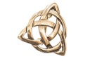 Keltische Fibel Brosche "Taliesin" aus Bronze – Magischer Knoten mit Triquetra 2,5 cm