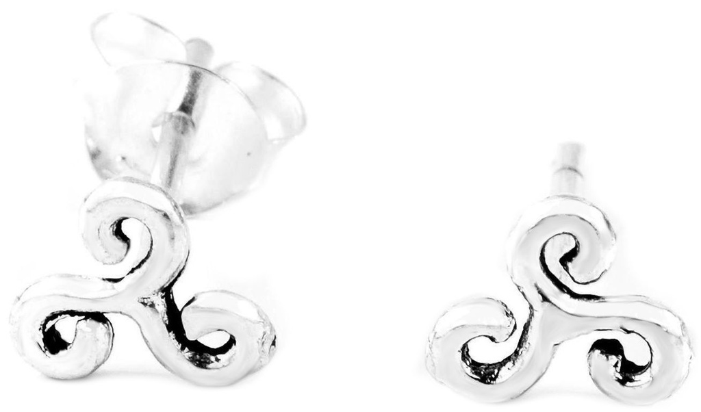[ost2] ICANA Ohrstecker aus Silber – Keltische Triskel Ohrstecker 6 mm