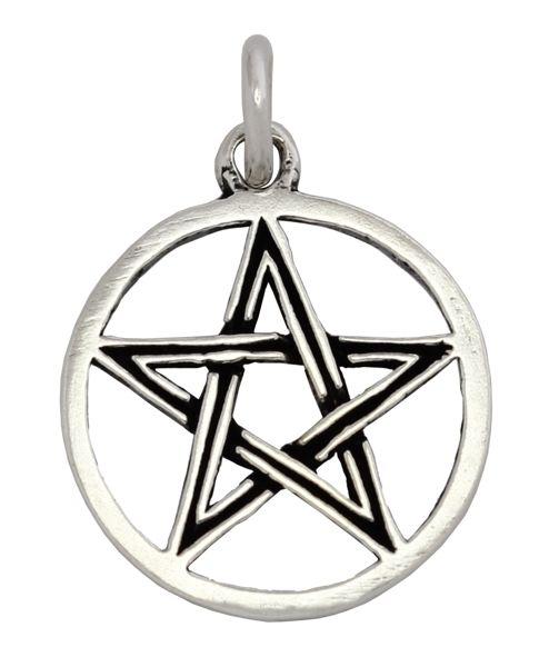 [am42] Pentagramm-Anhänger AURIC aus 925er Silber – Mystisches Schutzsymbol (2,7 cm)