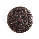Wikinger Knopf Nordstern kupferfarben – 15 mm Zierknopf für Mittelalter Tunika & Umhang 