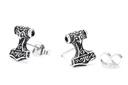 Ohrstecker Thori Thorshammer aus 925 Silber – Kleiner Mjölnir Ohrschmuck 1 cm