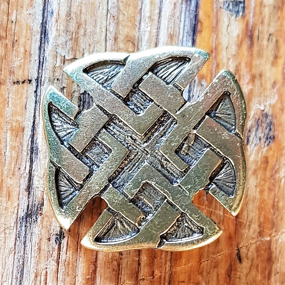 [N-123-2] keltisches Kreuz, Beschlag messingfarben