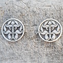 VIRAG,Magyar,Pflanze, 30 cm! silberfarbener Gewand-Verschluss