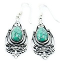 SUADRA Ohrringe aus Silber mit Türkis – Große Boho Damenohrringe 5 cm