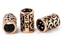 Keltische Wunschperle NIDI aus Bronze – 12 mm Haar- & Bartschmuck mit Gravur „Wish“