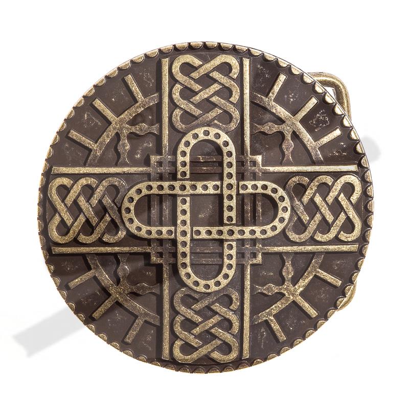 großer Beschlag 'Merowinger Brustplatte', messingfarben