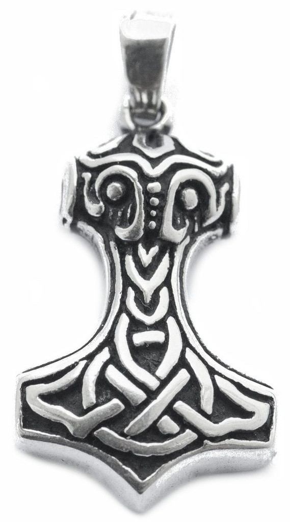 Thorshammer Anhänger SKARU aus Silber – Mjölnir Wikinger Schmuck 3,4 cm