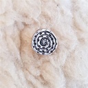 Spiralplatte, klein, silberfarbener Beschlag