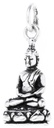 Schmuckstück  Boho Schmuck Anhänger SIDDHARTA 2.4 cm Kleiner Buddha Silber 2.4 cm