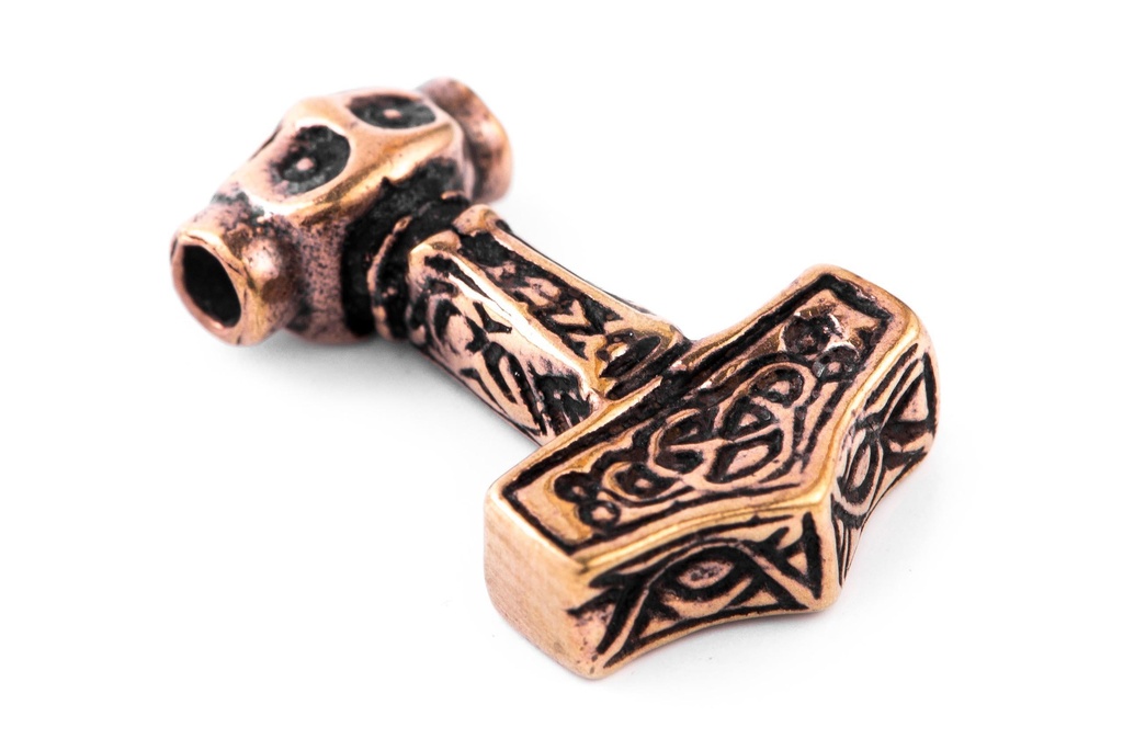 [atb36] Anhänger RAGNARÖK aus Bronze 2,1 cm – Thorshammer Mjölnir Wikinger Amulett