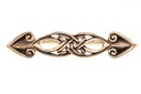 Keltische Fibel Brosche "Danaan" aus Bronze – Lange Gewandschließe mit Ornamentik 5,2 cm