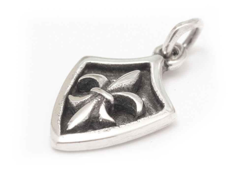 Schmuck-Anhänger FLEUR DE LIS 2,9 cm – Mittelalterliches Amulett aus 925er Silber für Ehre & Stärke