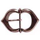 Spitzbogen-Schließe,30mm, kupferfarben