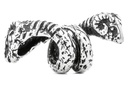 Wikinger Perle "Navin" aus Silber 925 – Bart- & Haarperle mit Widderköpfen 2,4 cm