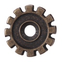 Wheel, altmessingfarbener Beschlag