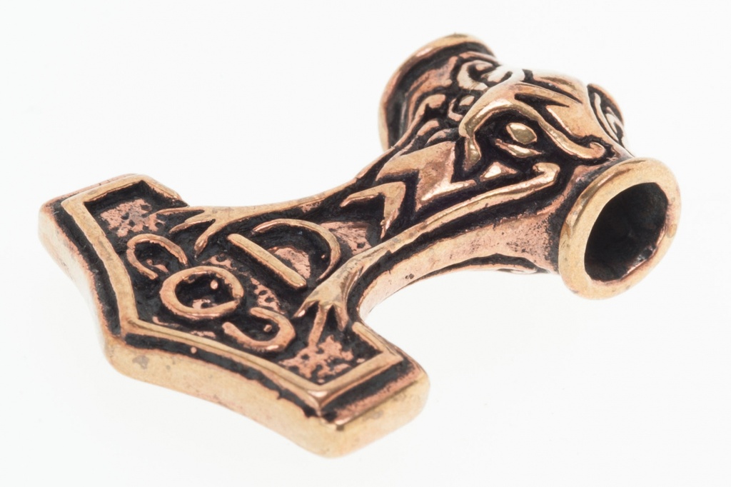 [atb6] Thorshammer Anhänger NORDMANN aus Bronze – Mjölnir Wikinger Amulett 3,6 cm
